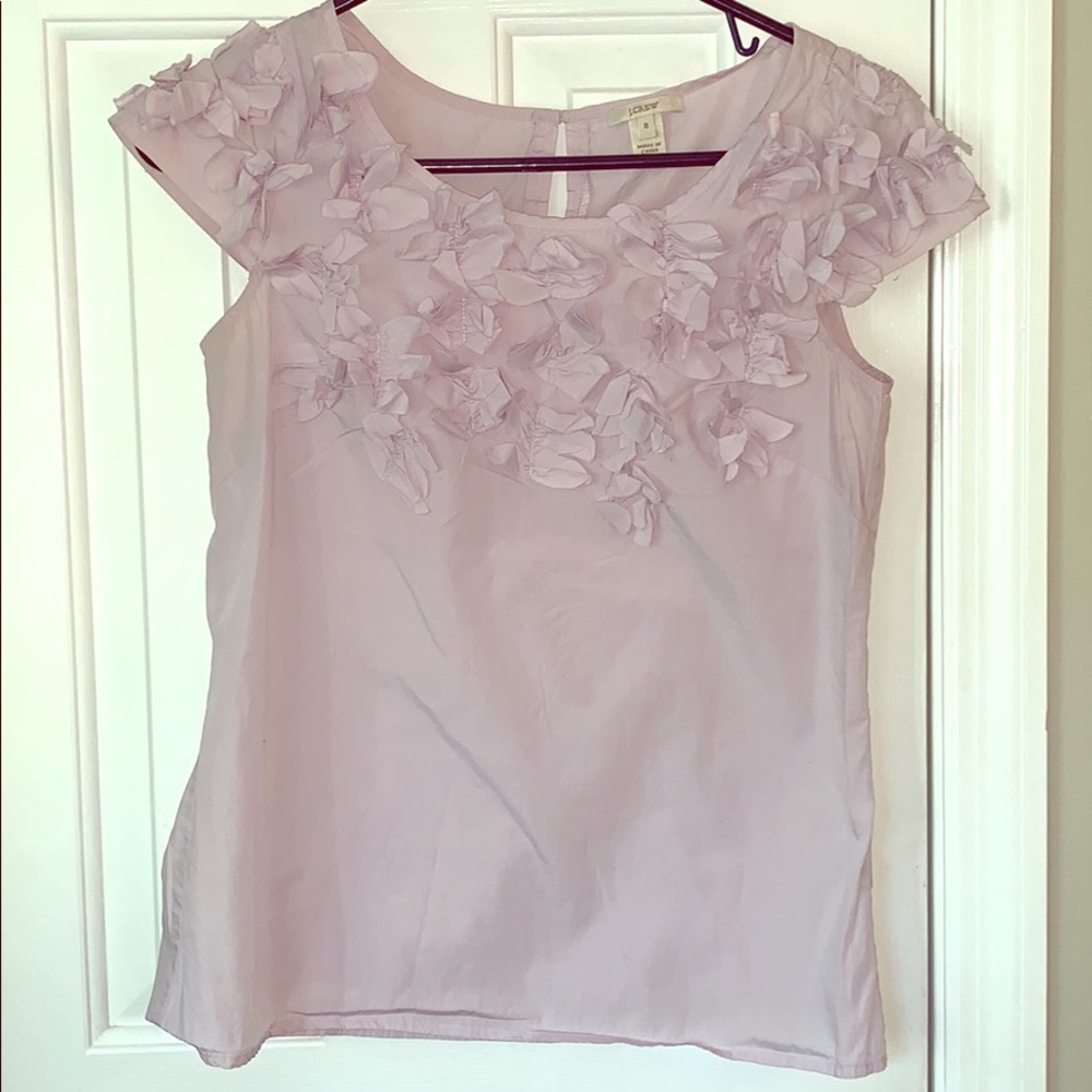 Lilac top with flower details